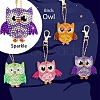 Owl DIY Diamond Painting Keychain Sets DIY-WH0163-82-5