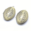 Brass Locket Pendants KK-F717-16AB-NR-1