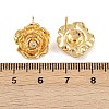 Brass Micro Pave Clear Cubic Zirconia Stud Earrings EJEW-F377-01G-5