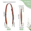 2Pcs 2 Style Cowhide Leather Bag Handles FIND-WR0010-19A-2