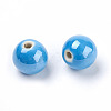 Glazed Porcelain Beads PORC-D001-14mm-M-3