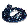 Electroplate Glass Beads Strands EGLA-D017-12x8mm-1-4