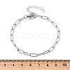 4MM 304 Stainless Steel Textured Paperclip Chain Bracelets for Man and Women SA-CBAB767-13P-5