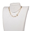 Aluminium Paperclip Chain Necklaces X-NJEW-JN02865-4