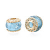 Rack Plating Alloy European Beads MPDL-N039-199-03G-2