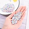 White Opaque Acrylic Beads MACR-YW0001-19C-5