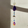 Agate Crystal Glass Sun Catcher Pendant PW-WG17544-04-1