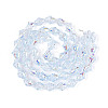 Electroplate Transparent Glass Beads Strands EGLA-N020-03G-2