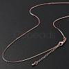 Brass Box Chain Necklaces for Women NJEW-D302-42RG-3