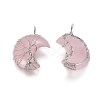 Natural Rose Quartz Tree of Life Wire Wrapped Pendants G-L520-E01-P-2