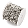 304 Stainless Steel Rondelle Beaded Satellite Chains CHS-G040-03P-2