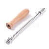 Hot Burning Brass Straight Handle and Wood Handle Sets DIY-WH0171-03P-2
