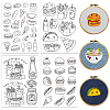 4 Sheets 11.6x8.2 Inch Stick and Stitch Embroidery Patterns DIY-WH0455-176-1