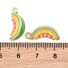 Brass Enamel Pendants KK-CBA6818-09G-3