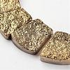 Electroplated Natural Dragon Bone Stone Graduated Beads Strands G-I177-01A-2