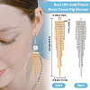 6Pcs 2 Colors Brass Ball Chains Tassel Big Pendants KK-BBC0007-49-2