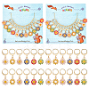 Alloy Enamel Sunflower Charms Locking Stitch Markers HJEW-PH01571-1