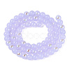 Electroplate Imitation Jade Glass Beads Strands EGLA-Q132-6MM-01B-04-2
