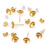 50Pcs Brass Earring Settings KK-TA0008-38A-3