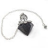Natural Garnet Chip & Resin Dowsing Pendulum Big Pendants PW-WG72597-05-1
