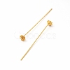 Brass Flower Head Pins X-KK-A178-09G-3