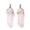 Gemstone Double Terminated Pointed Pendants G-N0037-08-2