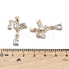 Brass with K9 Glass Pendants KK-Z031-11KCG-3