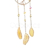 Natural Citrine Chips Beaded Moon Hanging Sun Catchers HJEW-M004-07-3
