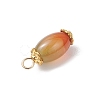 6Pcs Natural Peacock Agate(Dyed & Heated) Pendants PALLOY-JF04532-03-5