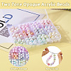 192Pcs 12 Colors Two Tone Opaque Acrylic Beads SACR-TA0001-35-3