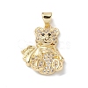 Brass Micro Pave Cubic Zirconia Pendants KK-M240-16F-2