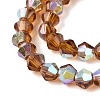 AB Color Plated Transparent Glass Beads Strands GLAA-G127-01-02Q-4