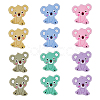 12Pcs 6 Colors Food Grade Eco-Friendly Silicone Beads SIL-HY0001-11-1