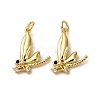 Brass Micro Pave Cubic Zirconia Pendants KK-P308-39G-1