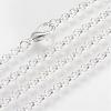 Iron Rolo Chains Necklace Making MAK-R015-45cm-S-1