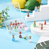 Fashewelry 28Pcs 4 Style Glass Wishing Bottle Pendant Decorations GLAA-FW0001-01-12