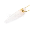 Natural Mixed Stone Bullet Shaped Perfume Bottle Pendant Necklaces G-B089-02G-4