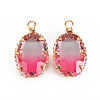 Gradient Color Glass Pendants GLAA-S193-006-B14-2