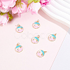 6Pcs Rack Plating Brass Pendants KK-BBC0028-83-4