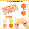 500Pcs Rubberized Style Imitated Silicone Acrylic Beads OACR-SP0001-33C-2
