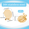10Pcs 304 Stainless Steel Stud Earring Findings STAS-SP0001-88A-G-2