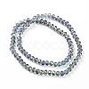Electroplate Transparent Glass Beads Strands EGLA-A034-T6mm-G05-5