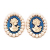 Zinc Alloy Enamel Cabochons ENAM-Q501-01LG-03-2