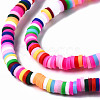Handmade Polymer Clay Beads Strands CLAY-R089-4mm-090-2