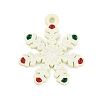 Christmas Theme Spray Painted Alloy Enamel Pendants X-ENAM-Z020-01F-1