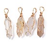 Natural Grey Agate Big Pendants G-T122-70F-1