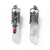Natural Quartz Crystal Big Pointed Pendants G-H281-02D-2