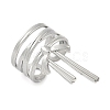 304 Stainless Steel Open Cuff Rings for Women RJEW-U060-01M-P-2