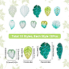 100Pcs 10 Style Transparent Glass Pendants GLAA-SC0001-65-2