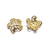 Real 18K Gold Plated 5-Petal 925 Sterling Silver Bead Caps STER-M100-17-2